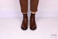 Stivaletto in pelle marrone con sfumature   </br> D1214 Scarpe donna