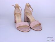 Sandalo tallone chiuso camoscio rosa </br> D1244 Outlet