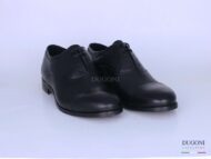 Stringata in pelle nera </br> U307 Outlet