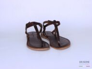 Sandalo infradito in pelle marrone <br/> D1290 Sandali bassi