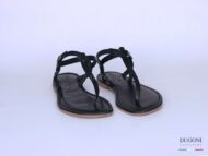 Sandalo infradito in pelle nero <br/>D1291 Sandali bassi