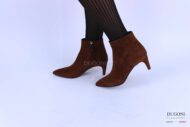 Tronchetto in camoscio marrone chiaro </br> D1335 Scarpe donna