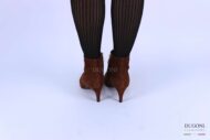 Tronchetto in camoscio marrone chiaro </br> D1335 Scarpe donna