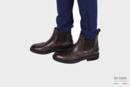 Stivaletto marrone con elastici <br>U334 Calzature uomo
