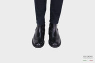 Stivaletto nero con elastici inglese <br>U333 Calzature uomo