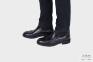 Stivaletto nero con elastici inglese <br>U333 Calzature uomo