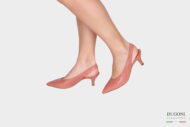 Slingback pelle rosa antico </br> D1375 Outlet
