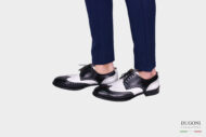 Stringata nera e bianca- Brecos </br> U313 Calzature uomo