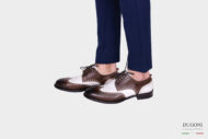 Stringata marrone e bianca – Brecos </br> U335 Calzature uomo