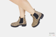 Stivaletto in cavallino leopardato  </br> D1452 Scarpe donna
