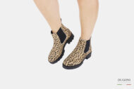 Stivaletto in cavallino leopardato  </br> D1452 Scarpe donna