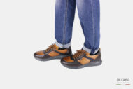 Sneakers in pelle bicolor – BELLO’ </br> U342 Calzature uomo