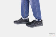 Sneakers in pelle nera – BELLO’ </br> U341 Calzature uomo