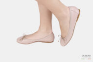 Ballerina cipria con fiocchetto in raso</br> D1543 Ballerine