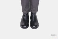 Stivaletto in pelle nero  <br> U360 Calzature uomo