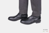 Stivaletto in pelle nero  <br> U360 Calzature uomo