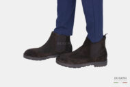 Stivaletto in camoscio marrone  <br> U374 Calzature uomo