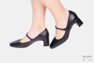 Mary Jane  in pelle nera </br>D1648 Mary Jane
