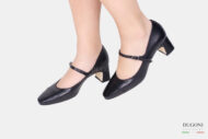 Mary Jane  in pelle nera </br>D1648 Mary Jane