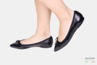 Ballerina sfilata in verlux nero </br> D1642 Ballerine