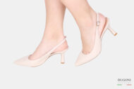 Slingback pelle nude </br> D1619 COLLEZIONE SPOSA