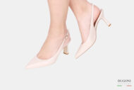Slingback pelle nude </br> D1619 COLLEZIONE SPOSA