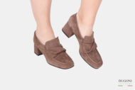 Mocassino in nabuk cioccolato </br> D1653 Mocassini