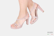 Sandalo galassia rosa con incroci  </br> D1659 COLLEZIONE SPOSA