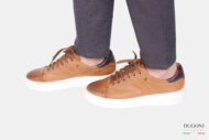 Sneakers in pelle marrone chiaro – BELLO’ </br> U386 Calzature uomo