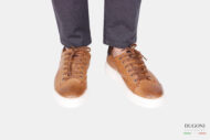 Sneakers in pelle marrone chiaro – BELLO’ </br> U386 Calzature uomo
