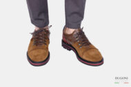 Pedula in camoscio color marrone chiaro _Brecos    <br> U391 Calzature uomo