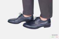 Derby in nappa guantino blu</br> U382 Calzature uomo