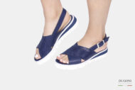 Sandalo incrociato bottalato blu </br> D1691 Outlet