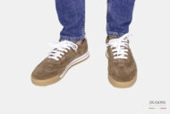 Sneakers in camoscio tabacco – BRECOS </br> U387 Calzature uomo