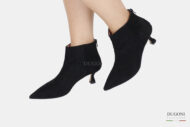 Stivaletto camoscio nero </br> D1696 Scarpe donna