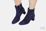 Stivaletto in camoscio blu </br><span>-lavorazione a sacchetto-</span></br> D1713 Outlet
