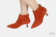 Stivaletto camoscio mattone </br> D1698 Outlet