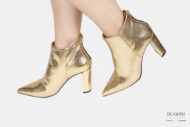 Stivaletto in pelle stampata oro </br> D1724 Outlet