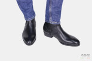 Stivaletto texano in pelle nera_PAWELK’S </br> U406 Calzature uomo