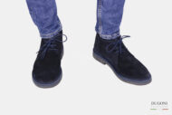 Scarponcino in camoscio blu_DUGONI  <br> U408 Calzature uomo