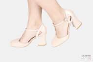 Mary Jane in naplak beige a T </br> D1749 Mary Jane