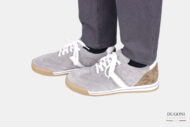 Sneakers in camoscio grigio – BRECOS </br> U421 Calzature uomo
