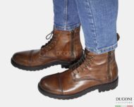 Anfibio in pelle marrone chiaro  _JP DAVID  <br> U429 Calzature uomo