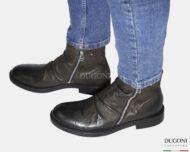 Stivaletto marrone  in pelle vintage_PAWELK’S  <br> U428 Calzature uomo