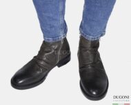 Stivaletto marrone  in pelle vintage_PAWELK’S  <br> U428 Calzature uomo