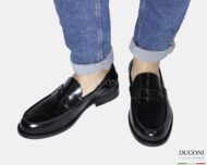 Mocassino  in pelle abrasivata _LIVERPOOL  </br> U424 Calzature uomo