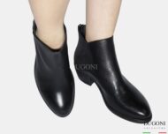 Texano  in pelle nappa nero </br> D1826 Scarpe donna