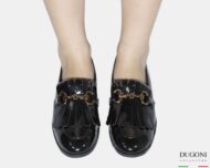 Mocassino in vernice  galassia nero   </br> D1842 Mocassini