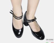 Mary Jane  in  naplak nero   </br> <span>-lavorazione a sacchetto-</span> </br>D1839 Mary Jane