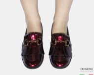 Mocassino in vernice galassia bordeaux   </br> D1843 Mocassini